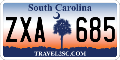 SC license plate ZXA685