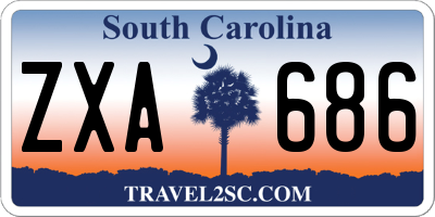 SC license plate ZXA686