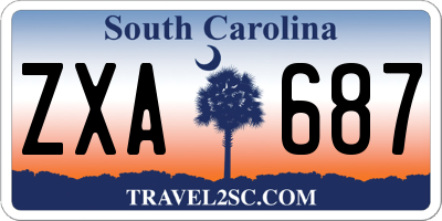 SC license plate ZXA687