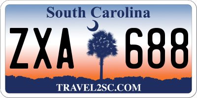SC license plate ZXA688