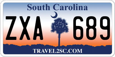 SC license plate ZXA689