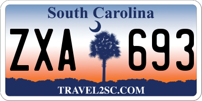 SC license plate ZXA693