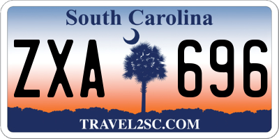 SC license plate ZXA696