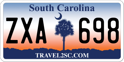 SC license plate ZXA698