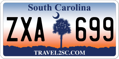SC license plate ZXA699