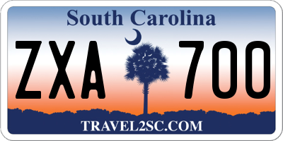 SC license plate ZXA700