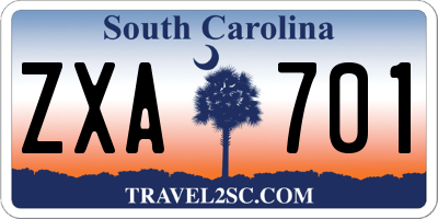 SC license plate ZXA701