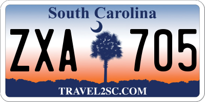 SC license plate ZXA705