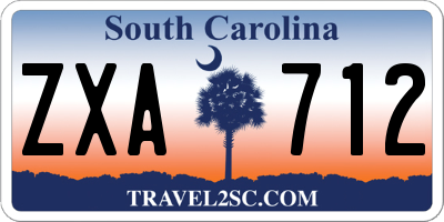 SC license plate ZXA712