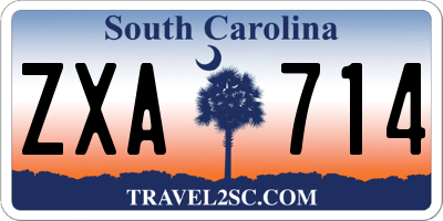 SC license plate ZXA714