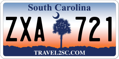 SC license plate ZXA721