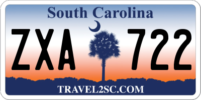 SC license plate ZXA722
