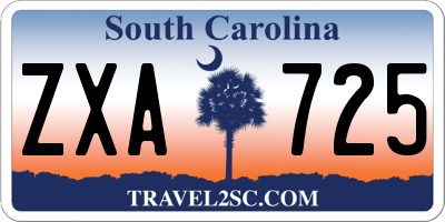 SC license plate ZXA725