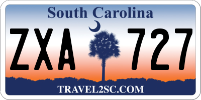 SC license plate ZXA727