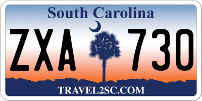 SC license plate ZXA730