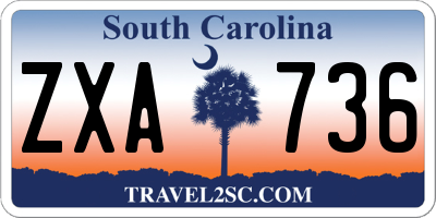 SC license plate ZXA736