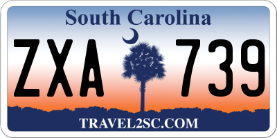 SC license plate ZXA739