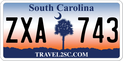 SC license plate ZXA743