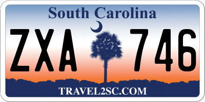 SC license plate ZXA746