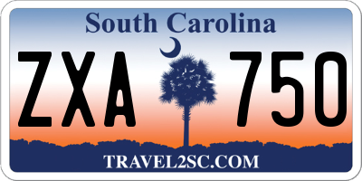 SC license plate ZXA750