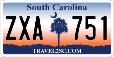 SC license plate ZXA751