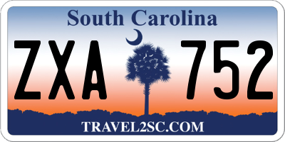 SC license plate ZXA752