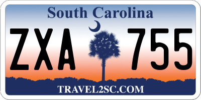 SC license plate ZXA755