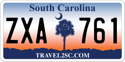 SC license plate ZXA761