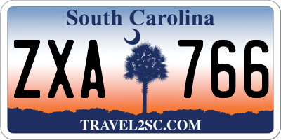 SC license plate ZXA766
