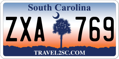SC license plate ZXA769