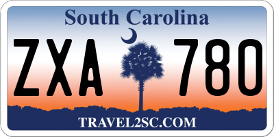SC license plate ZXA780