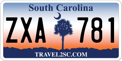 SC license plate ZXA781