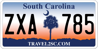 SC license plate ZXA785