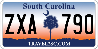 SC license plate ZXA790