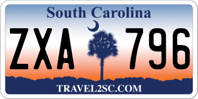 SC license plate ZXA796