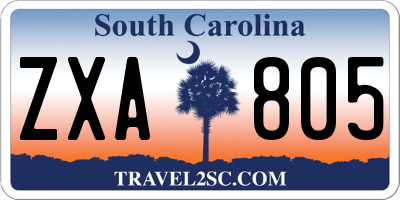 SC license plate ZXA805