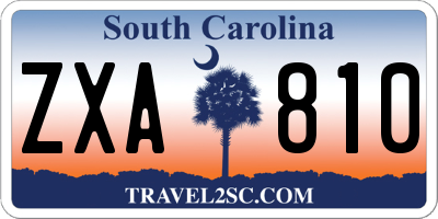 SC license plate ZXA810