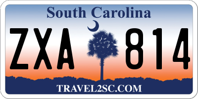 SC license plate ZXA814
