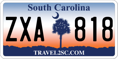 SC license plate ZXA818
