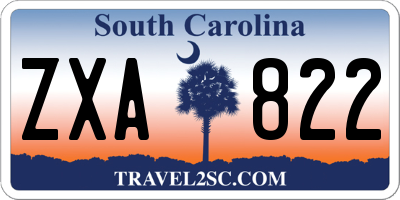 SC license plate ZXA822