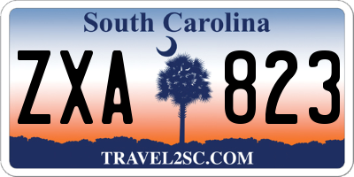 SC license plate ZXA823
