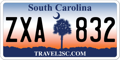 SC license plate ZXA832