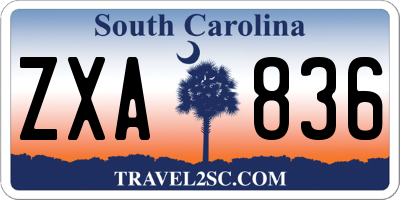 SC license plate ZXA836