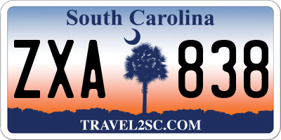 SC license plate ZXA838