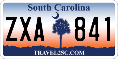 SC license plate ZXA841