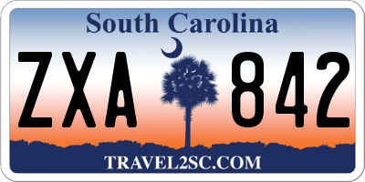 SC license plate ZXA842