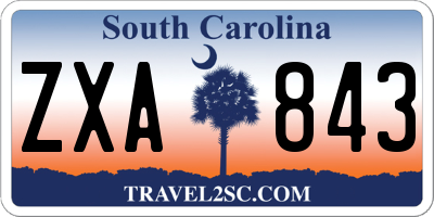 SC license plate ZXA843