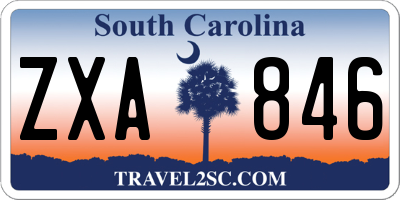 SC license plate ZXA846