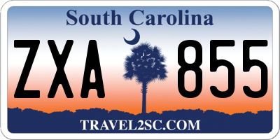 SC license plate ZXA855