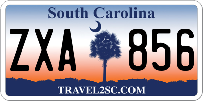 SC license plate ZXA856